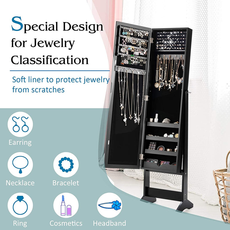 Giantex Jewelry Armoire with Full Length Mirror