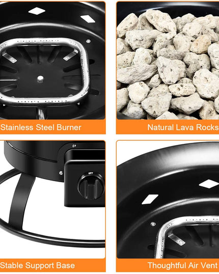 Firebowl Outdoor Portable Propane Gas Fire Pit