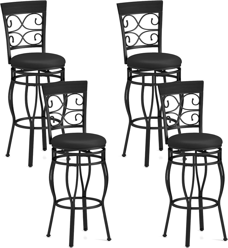 Giantex Bar Stools Set of 2, 360 Degree Swivel, 30" Counter Height Bar Stools