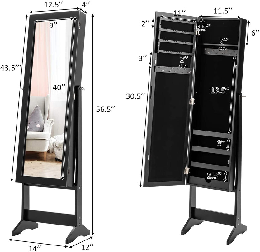 Giantex Jewelry Armoire with Full Length Mirror