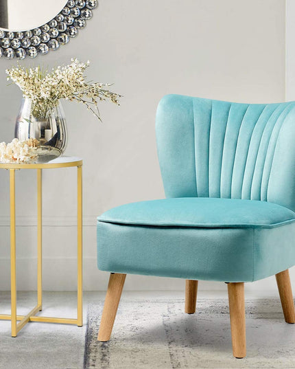 Velvet Accent Chair, Upholstered Modern Sofa Chair - Giantexus
