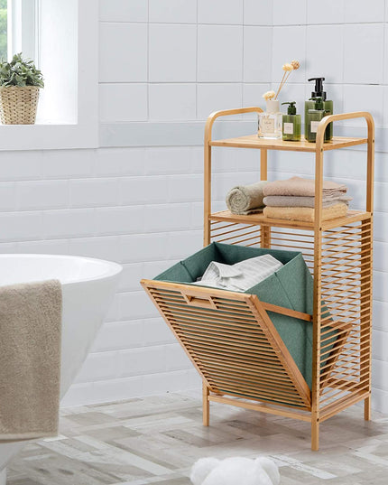 Bamboo Freestanding Clothes Basket - Giantexus