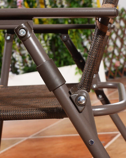 Giantex Set of 4 Patio Folding Sling Chairs Steel Camping Deck Garden Pool Backyard Chairs