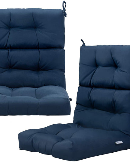 4.5 Inch Thick Outdoor High Back Chair Pads | Tufted Patio Cushion