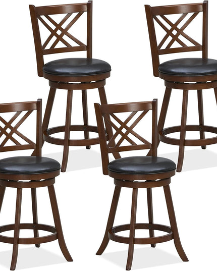 360° Swivel Barstools Set of 2 - Giantex
