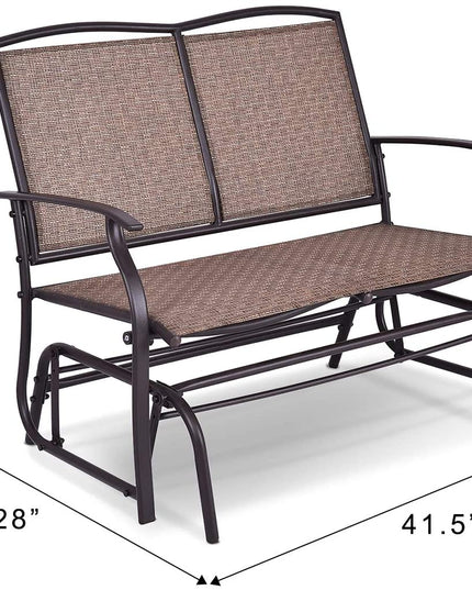 Giantex Patio Glider Stable Steel Frame for Outdoor Backyard