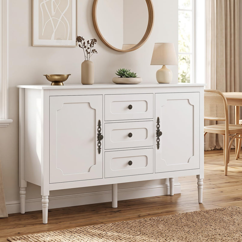 GIANTEX 47" Buffet Cabinet with 3 Drawers & 2 Cabinets