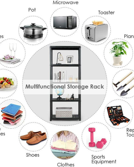2 Pieces 5-Tier Ventilated Shelving Storage Rack - Giantexus
