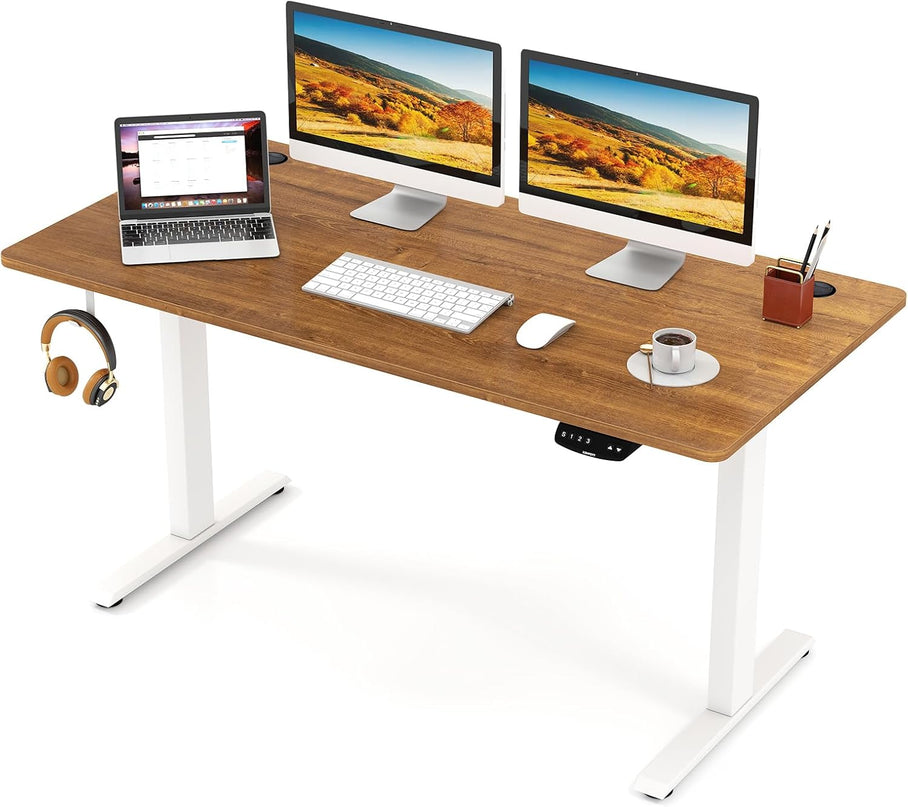 Giantex 55" x 28" Height Adjustable Electric Dual Motor Standing Desk Anti-Collision Design