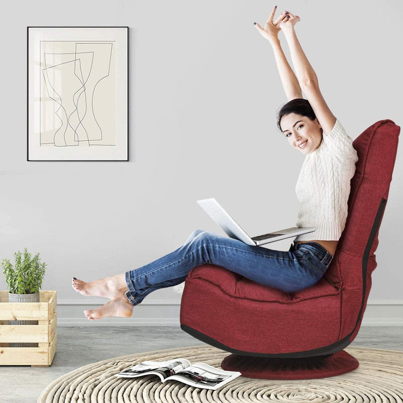 360 Degree Swivel Floor Chair, Lazy Sofa Lounge Chair - Giantexus