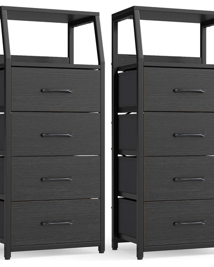 GIANTEX Tall Dresser with 4/5 Fabric Drawers & Metal Frame for Living Room (1/2)