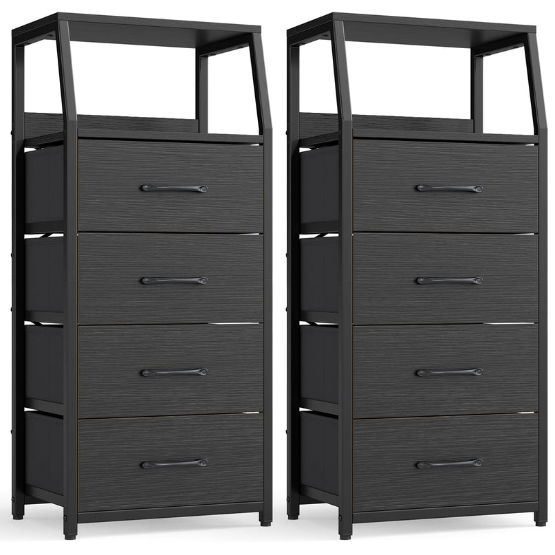 GIANTEX Tall Dresser with 4/5 Fabric Drawers & Metal Frame for Living Room (1/2)