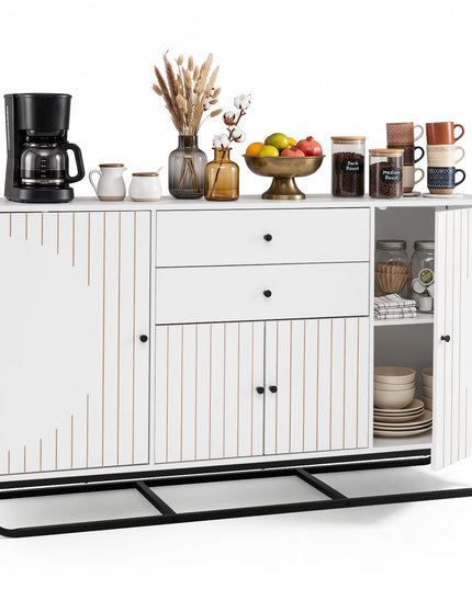GIANTEX Modern Sideboard Buffet Cabinet with Storage & 2 Drawers