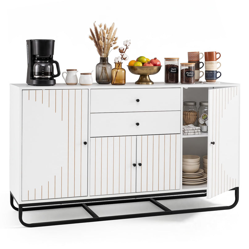 GIANTEX Modern Sideboard Buffet Cabinet with Storage & 2 Drawers