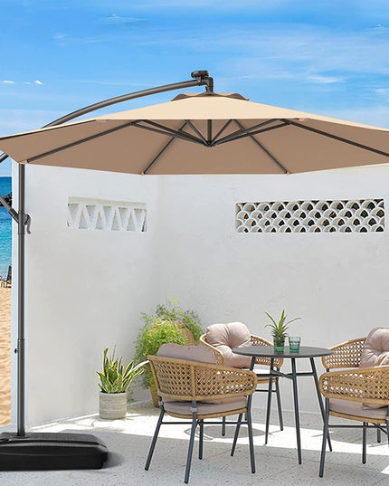 10ft Offset Patio Umbrella Cantilever Umbrella - Giantexus