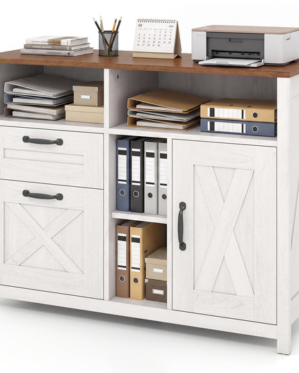 GIANTEX File Cabinet with 2 Drawers for Letter/A4 (37.5"x13"x28.5")