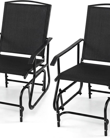 GIANTEX Patio Gliding Chair w/Metal Frame (1/2)