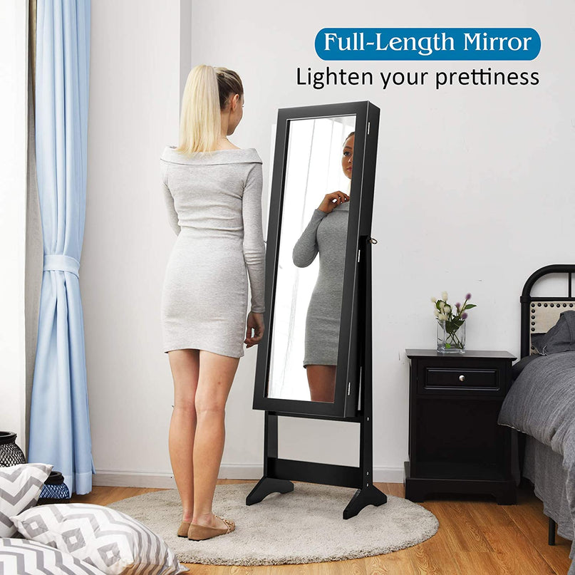 Giantex Jewelry Armoire with Full Length Mirror
