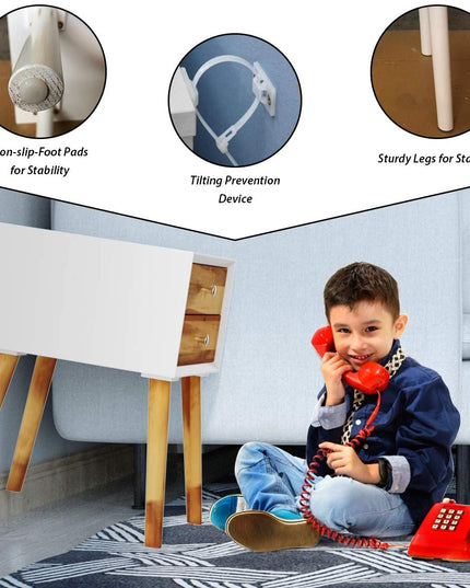 Multipurpose for Bedroom, Living Room Home Furniture Nightstand