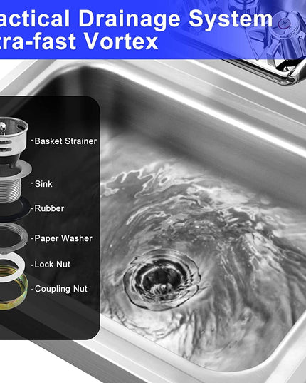 Giantex Stainless Steel Hand Washing Sink, 17" x 15" - Giantexus