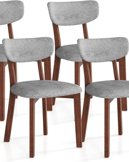 Giantex Wood Dining Chairs Set of 2, Farmhouse Wooden Dining Room Chair with Cushion Seat