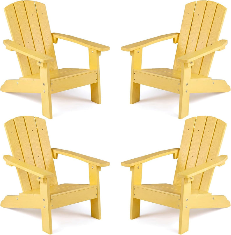 Giantex HIPS Kids Adirondack Chair - All-Weather Lawn Toddler Chair with Ergonomic Design