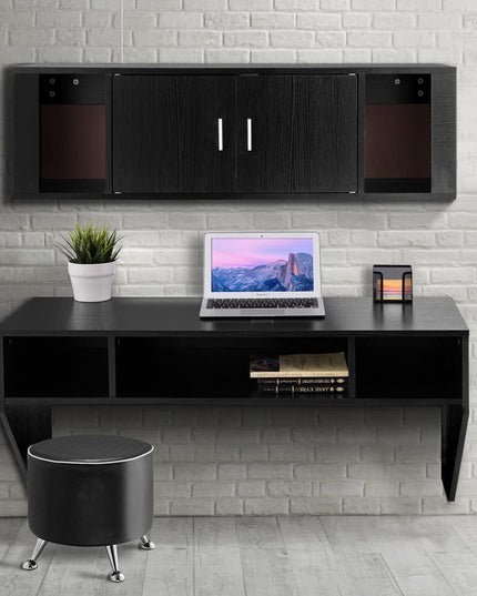 Bureau d'ordinateur mural flottant