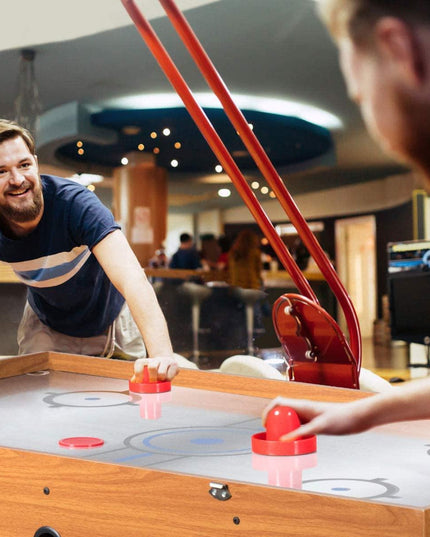 3-in-1 48" Combo Game Table w/ Soccer, Billiard, Slide Hockey, Wood Foosball Table - Giantexus