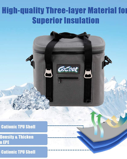 Giantex 24 Can Soft Pack Cooler Insulated Soft Sided Cooler Bag (24 Cans)