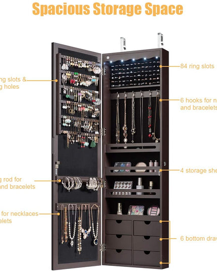 Large Capacity Jewelry Organizer Storage Jewelry Box with Drawers
