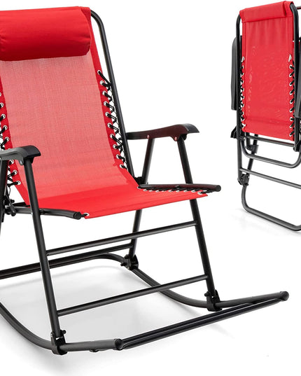 Giantex Rocking Camping Chair Folding - Outdoor Rocker Camping Chair