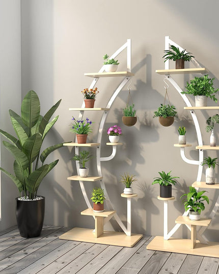 Giantex 6 Tier Metal Plant Stand Indoor, 61" Half Moon Plant Shelf