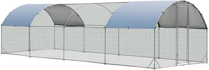 Giantex Large Metal Chicken Coop, Dome Shaped Poultry Cage Hen Run House Rabbits Habitat for Backyard Farm Outdoor