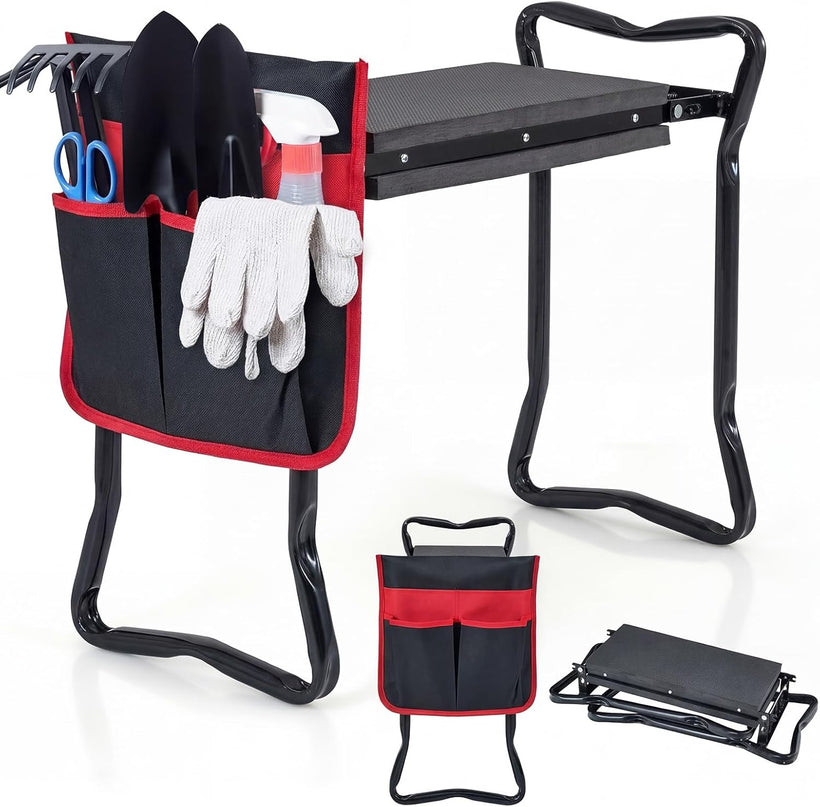 Giantex Garden Kneeler & Seat Folding Gardening Stool Holds 330 LBS