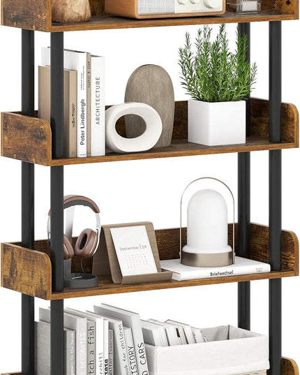 Bibliothèque autonome Giantex avec kit anti-basculement | Bibliothèque noire à 4 étagères pour salon