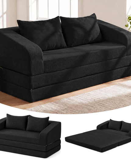 GIANTEX 61" Folding Sofa Bed | 2 in 1 Convertible Futon Couch