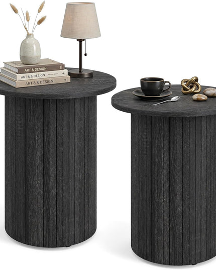 GIANTEX 22.5" Wooden Round Side Table (1/2)