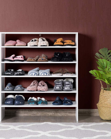 3-in-1 Shoe Rack, 5-Tier Shoe Organizer, Wood Storage Shelf for Shoes - Giantexus