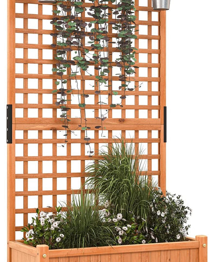 Planter Raised Bed with Trellis - Giantex