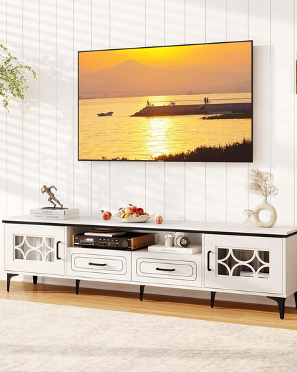 Giantex Wood TV Stand for TVs up to 80" Modern Entertainment Center
