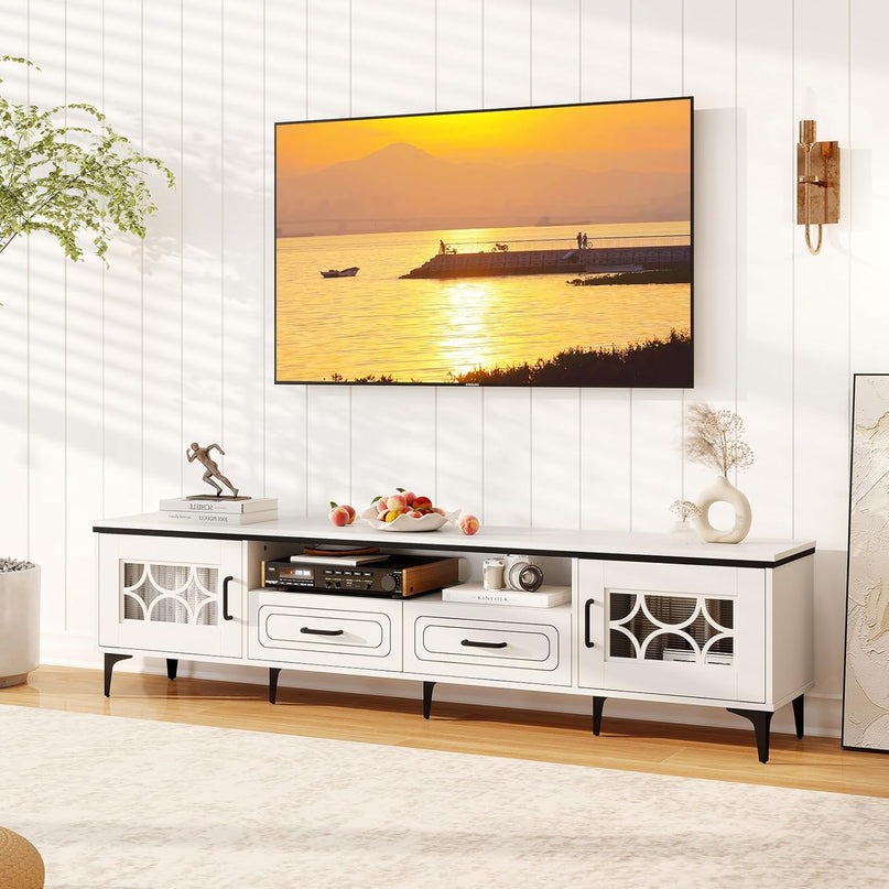 Giantex Wood TV Stand for TVs up to 80" Modern Entertainment Center