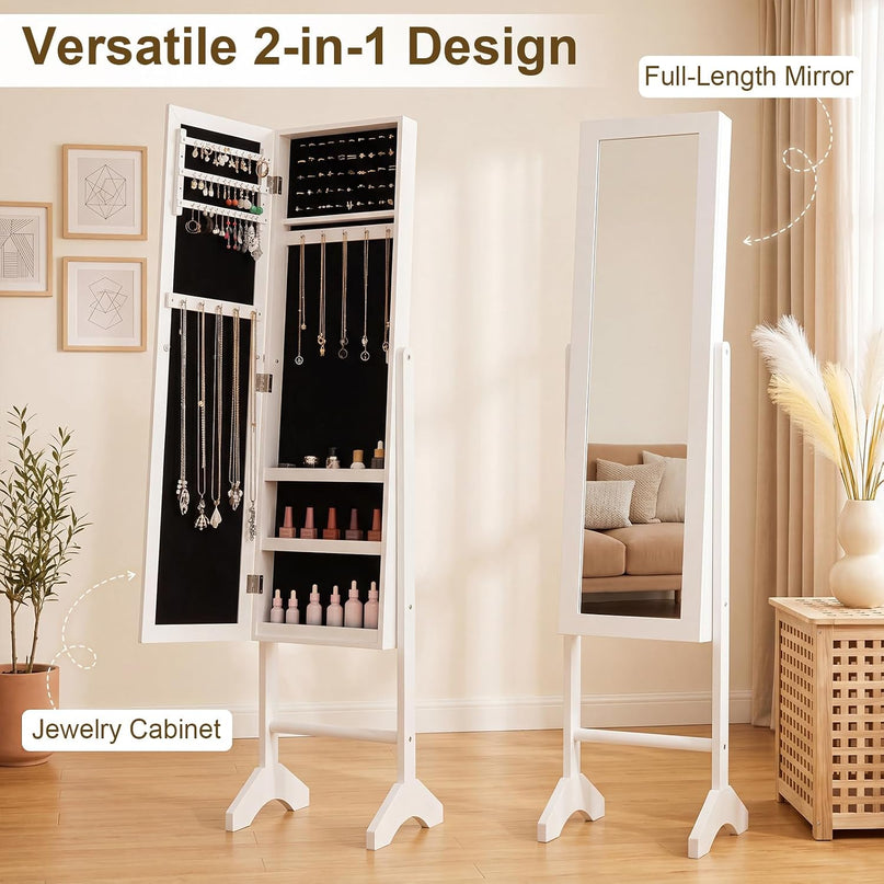 Giantex Jewelry Armoire with Full Length Mirror