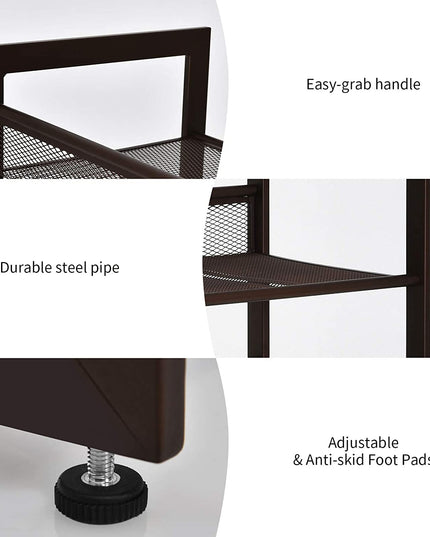 4-Tier Metal Shoe Rack, Shoe Storage Organizer - Giantexus