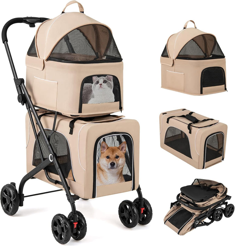 Giantex Double Dog Stroller - Pet Stroller for 2 Dogs