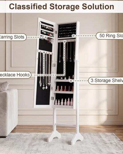 Giantex Jewelry Armoire with Full Length Mirror