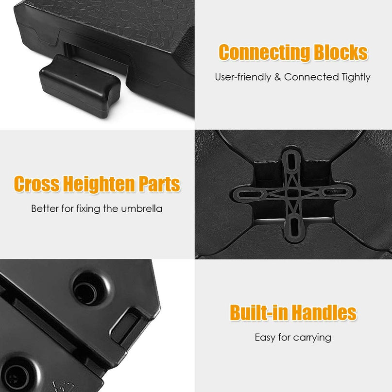 4PCS 350 lbs Offset Patio Umbrella Base - Giantexus