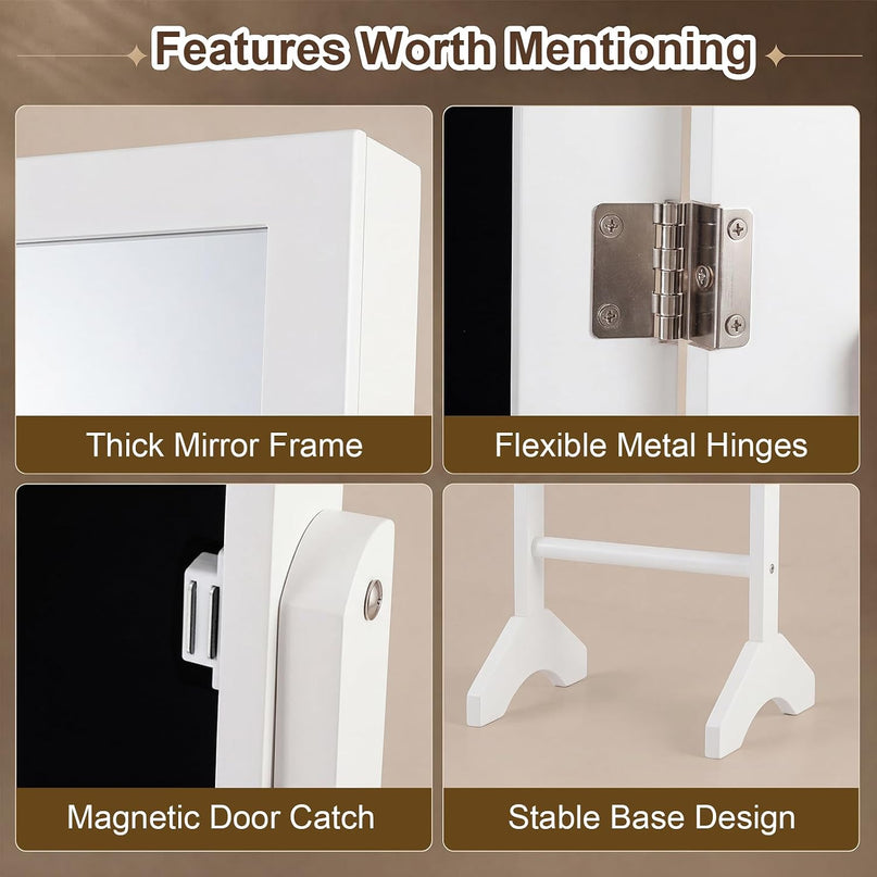 Giantex Jewelry Armoire with Full Length Mirror