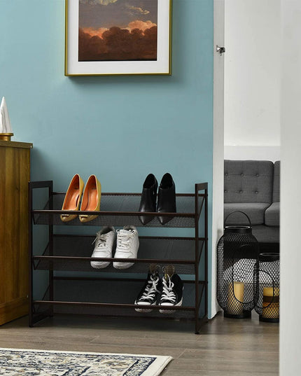 3-Tier Metal Shoe Rack, Shoe Storage Organizer - Giantexus