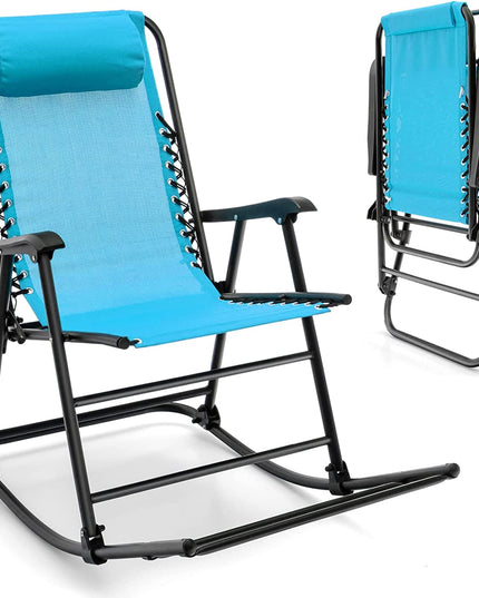 Giantex Rocking Camping Chair Folding - Outdoor Rocker Camping Chair