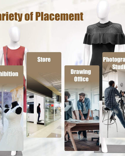 5.8 FT Female Mannequin Adjustable Detachable Manikin - Giantexus